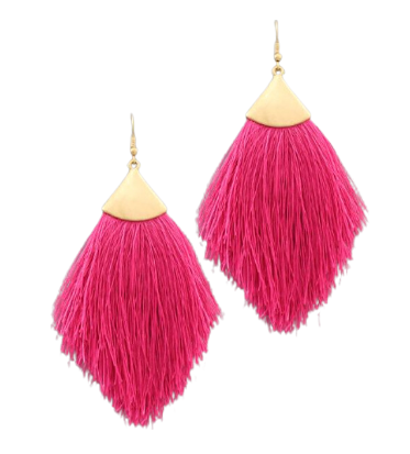Capped Tassel Earrings - large
