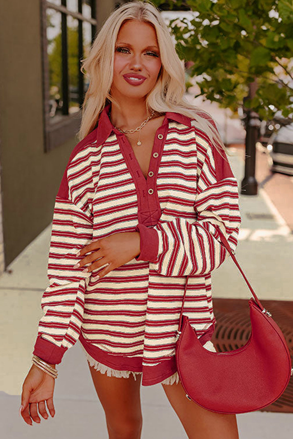 Red Stripe Top