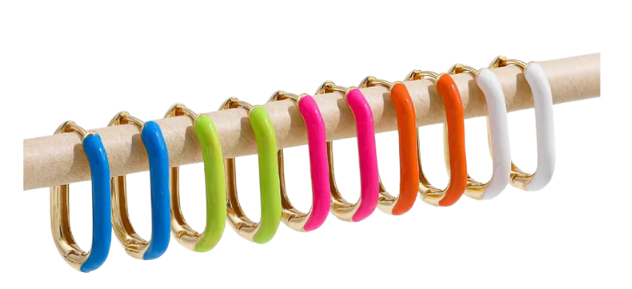 Alloy Drop U-shaped Buckle Earrings