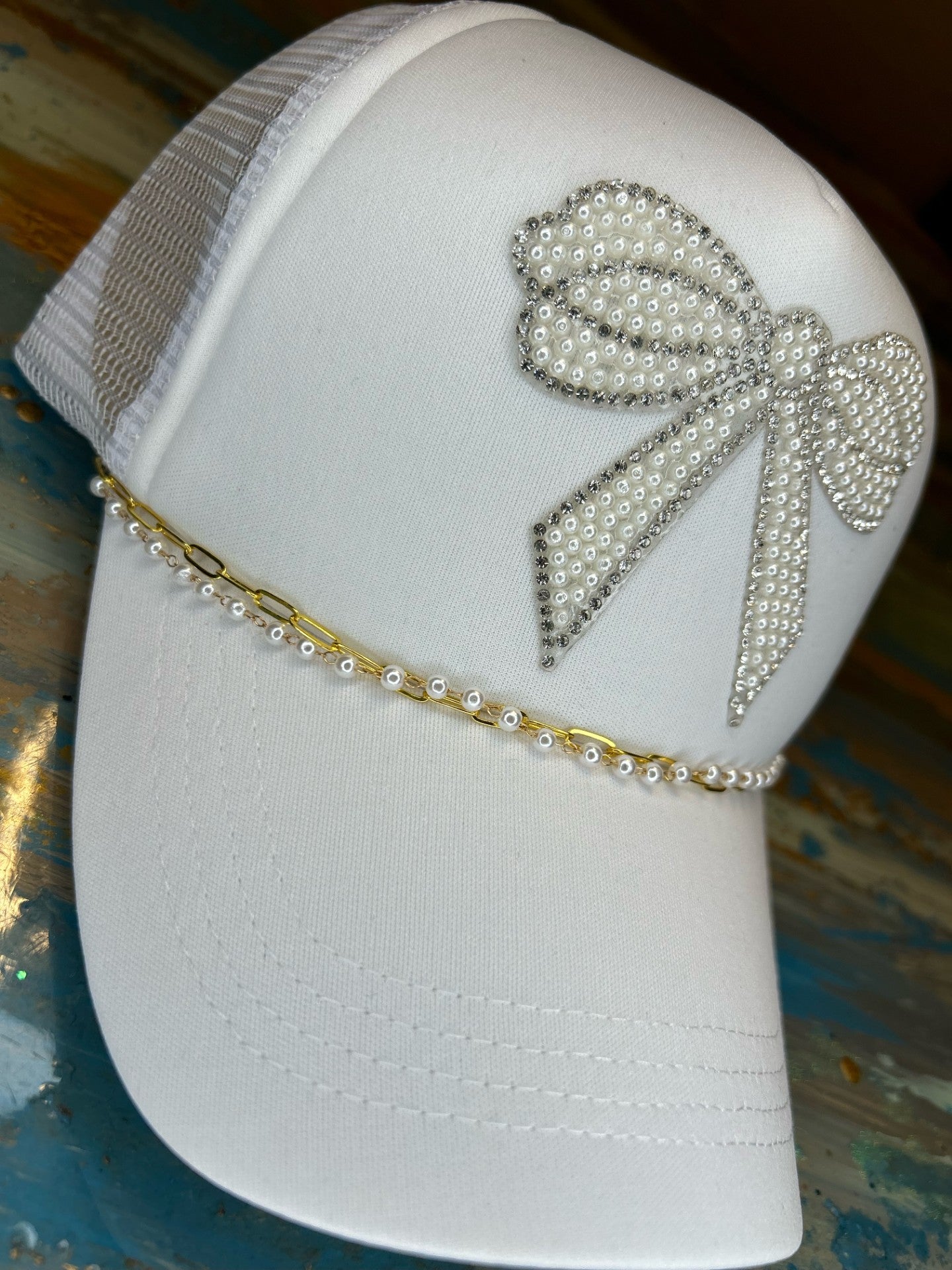 Rhinestone Bow Hat