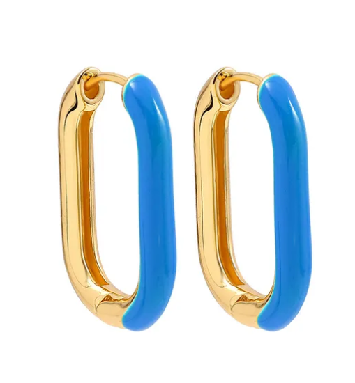 Alloy Drop U-shaped Buckle Earrings