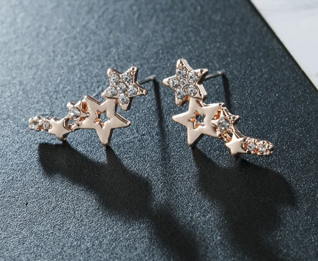 Rhinestone Mini Star Studs