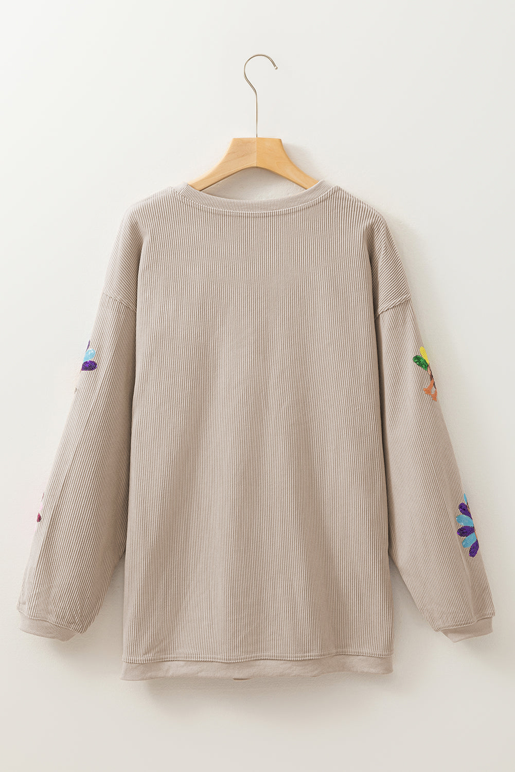 Turkey Sequin Corded Baggy Sweatshirt