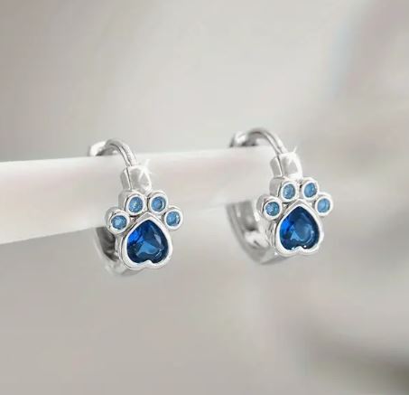 Paw Print Hoops