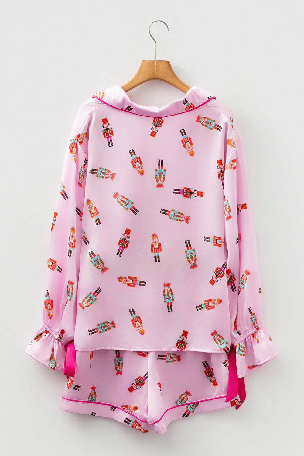 Pink Nutcracker Silk Pajama Set