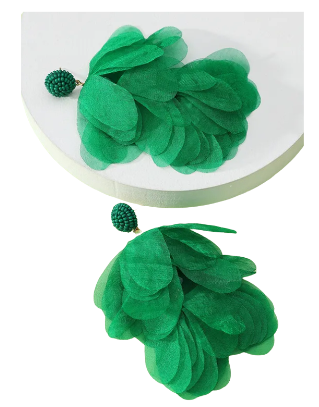 Retro Tassel Fabric Earrings