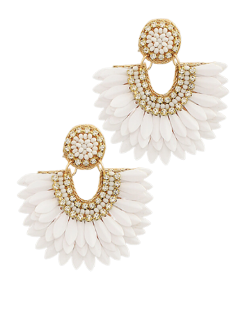 Sequin Bead Feather Earrings