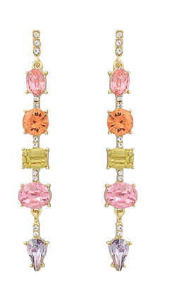 Glass Multi Shape Drop Earrings