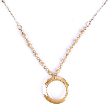 Glass Hoop Bead Chain