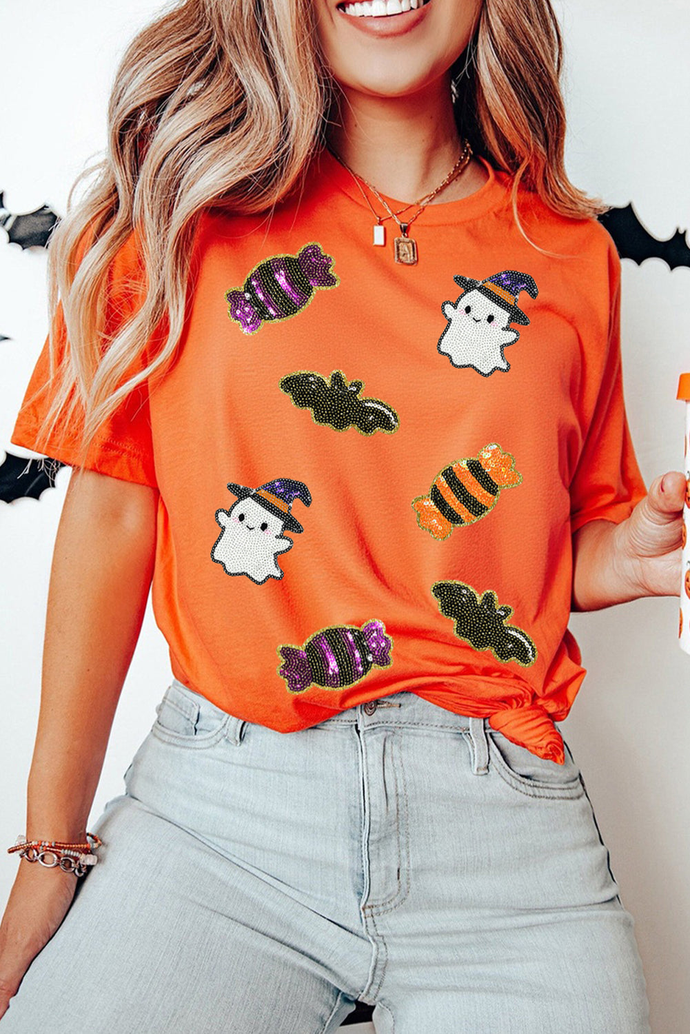 Sequined Halloween Spirit  Tee