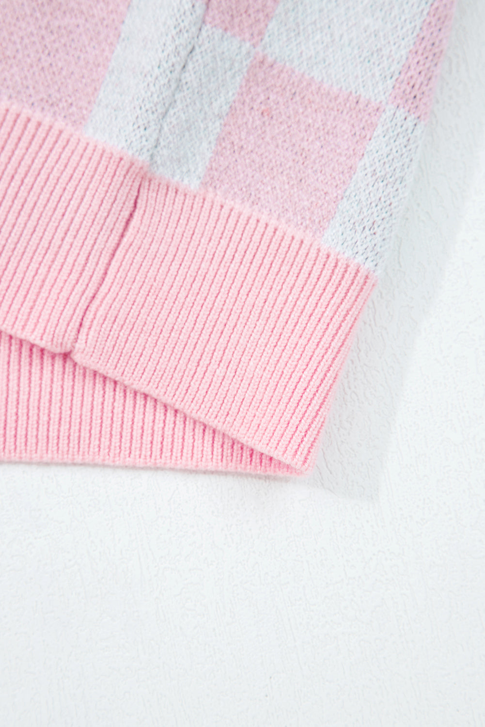 Checkered Christmas Tree Knit Cardigan
