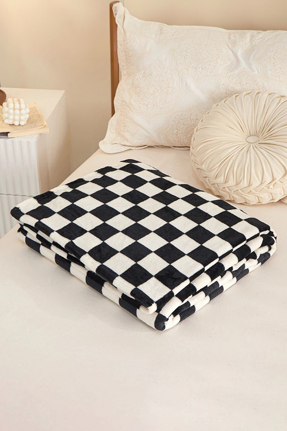 Orange Checkerboard Printed Soft Throw Blanket 120*200cm