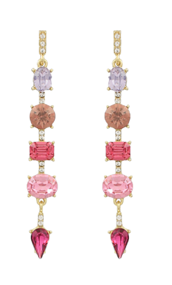 Glass Multi Shape Drop Earrings