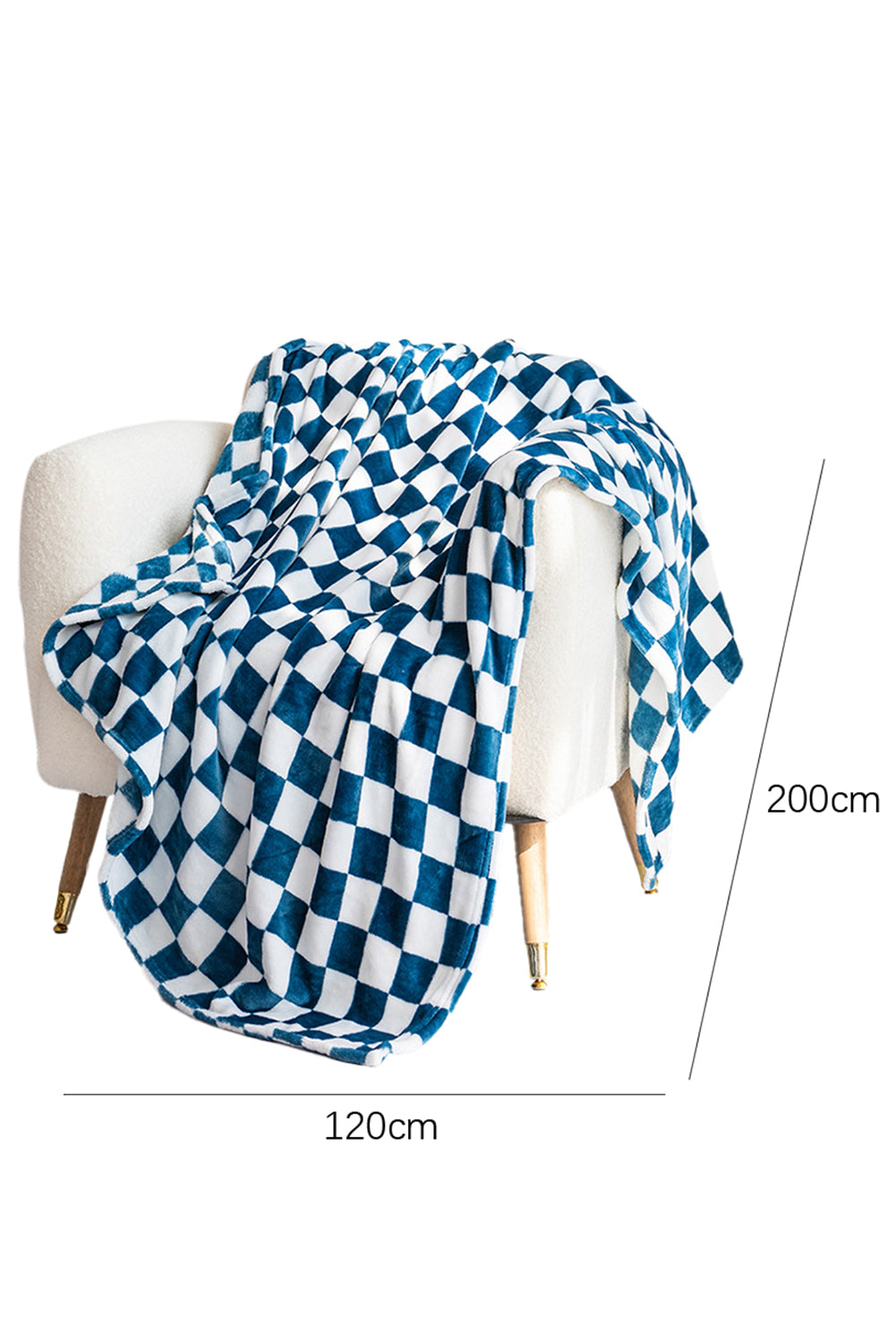 Orange Checkerboard Printed Soft Throw Blanket 120*200cm