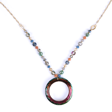 Glass Hoop Bead Chain