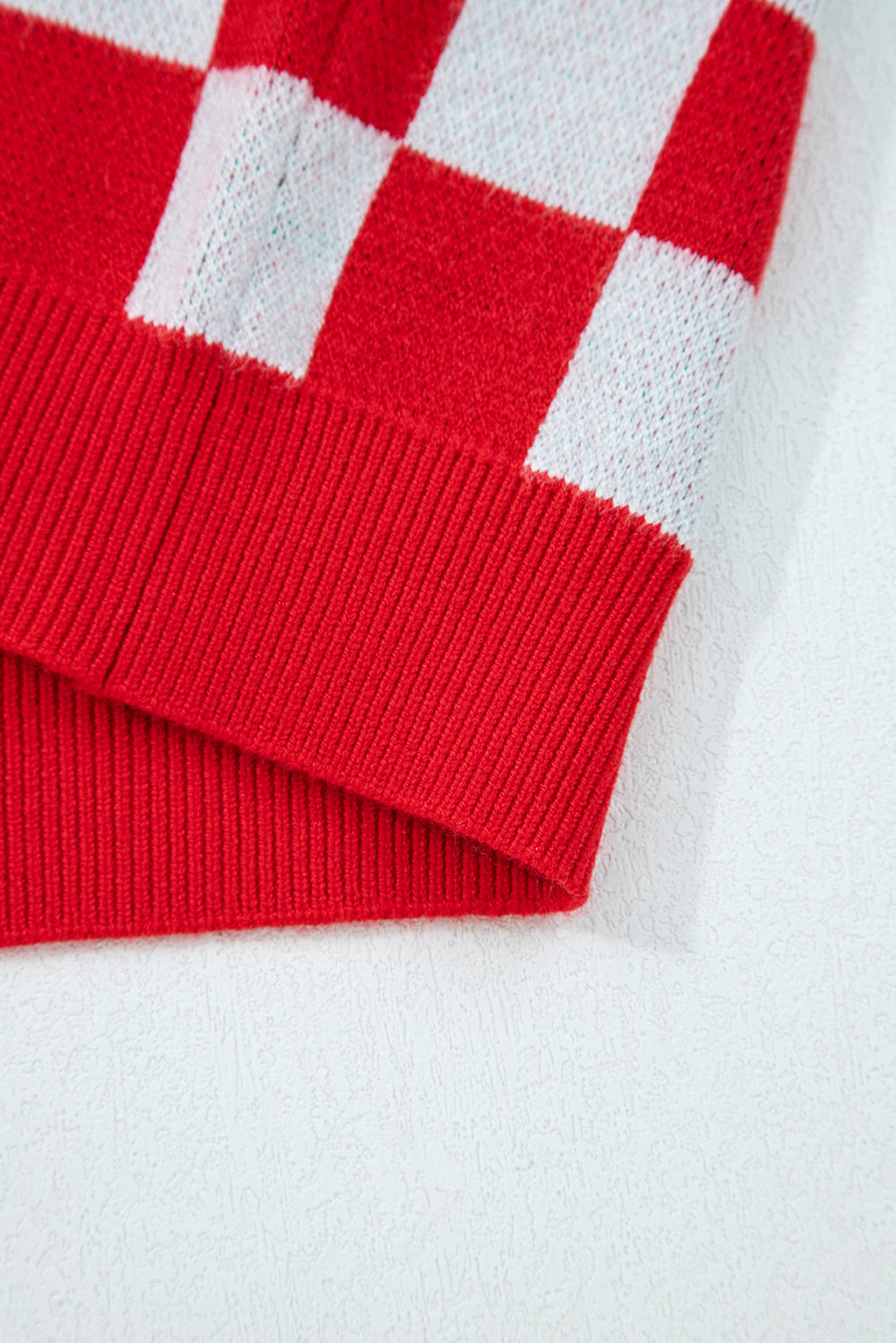Checkered Christmas Tree Knit Cardigan