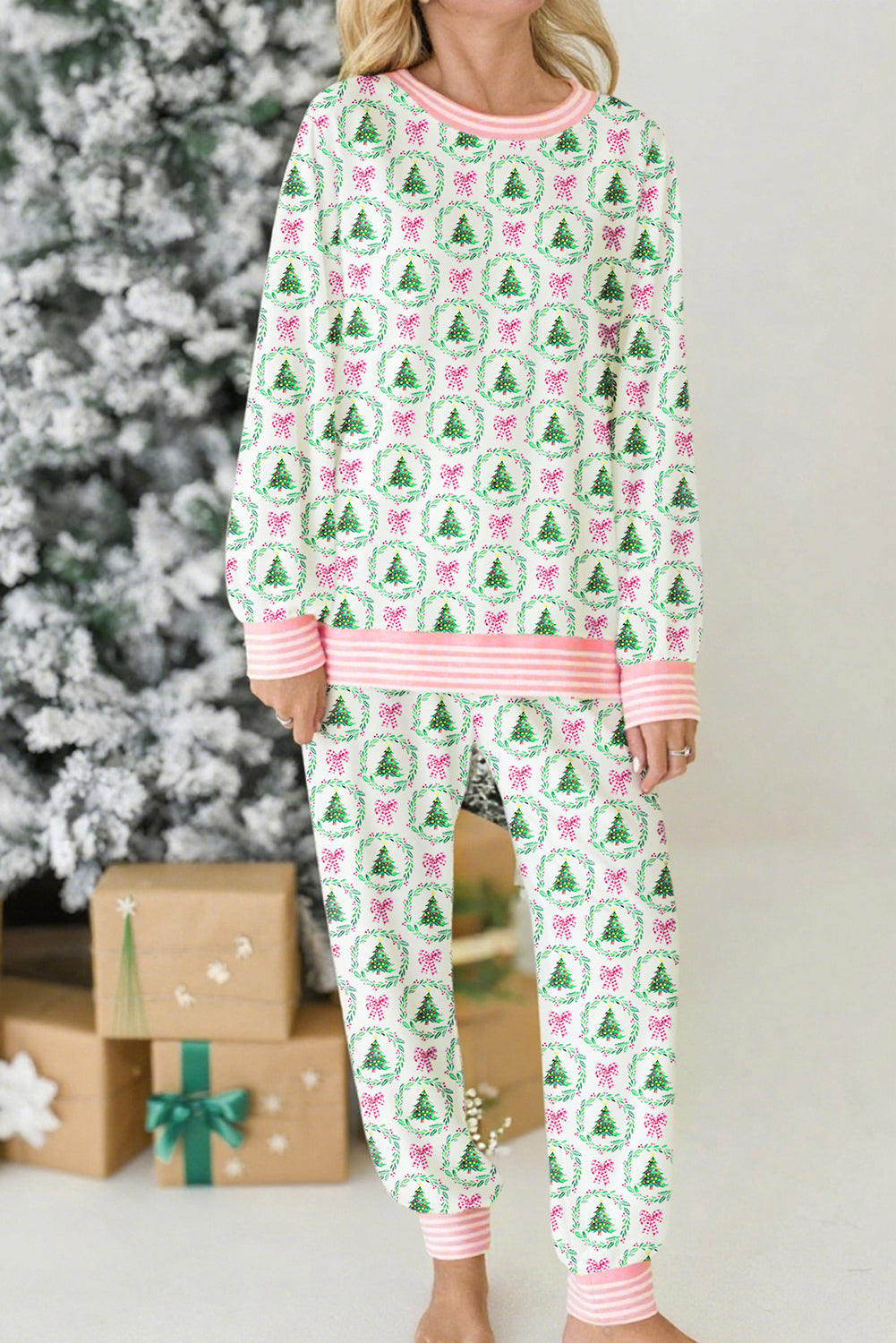 Christmas Tree Print Lounge Set