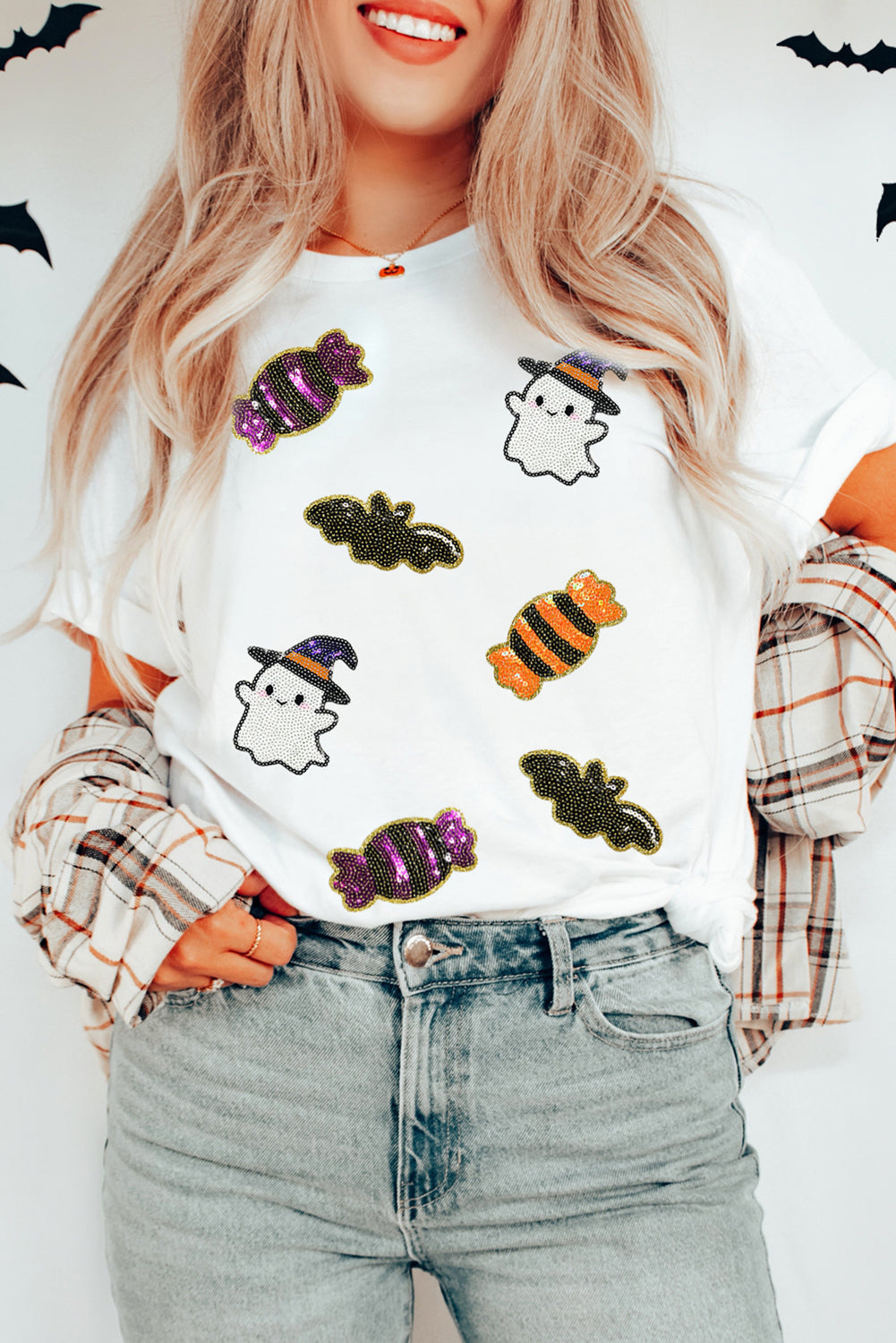 Sequined Halloween Spirit  Tee