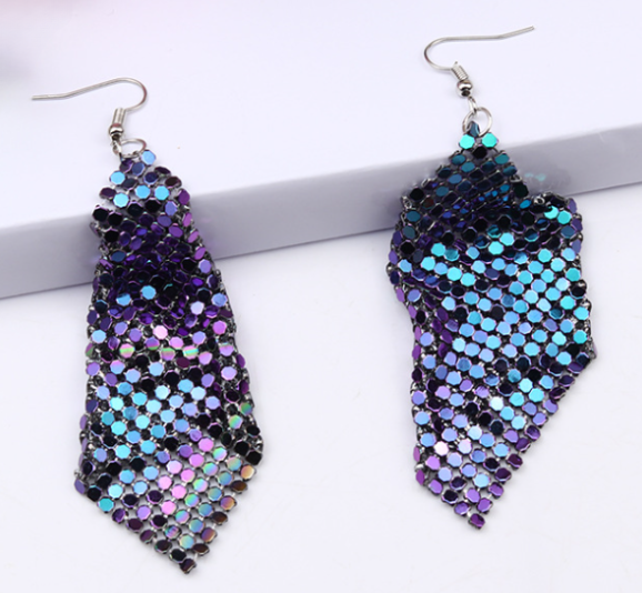 Sequin Metal Earrings