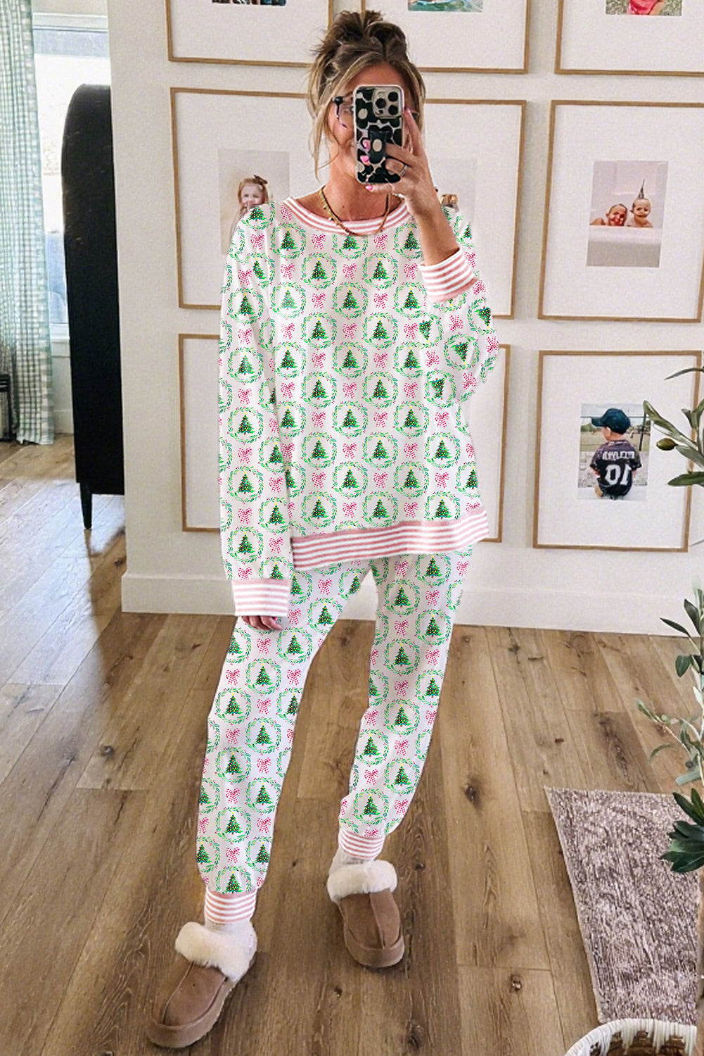 Christmas Tree Print Lounge Set