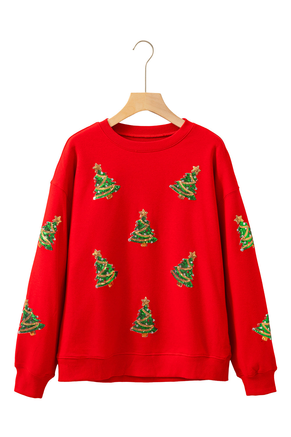 Red Sequin Christmas Tree Sweatshirt