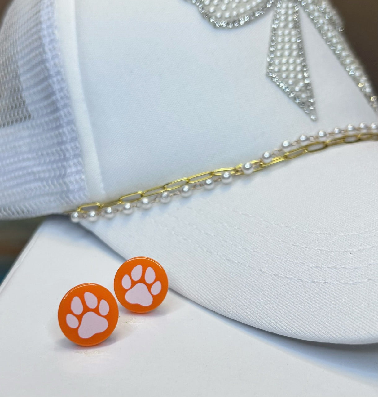 GAMEDAY Paw Print Stud