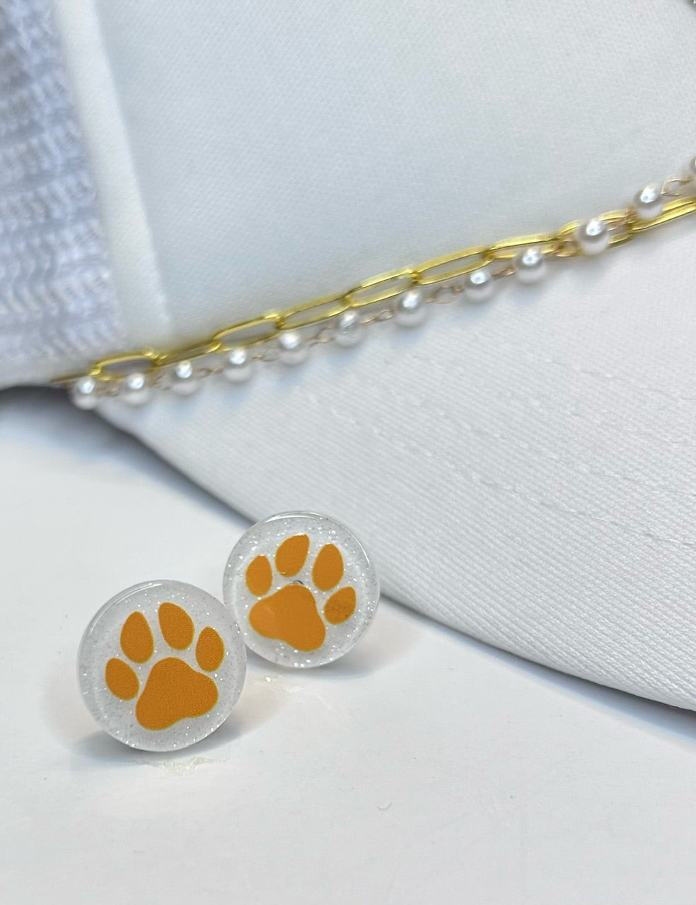 GAMEDAY Paw Print Stud
