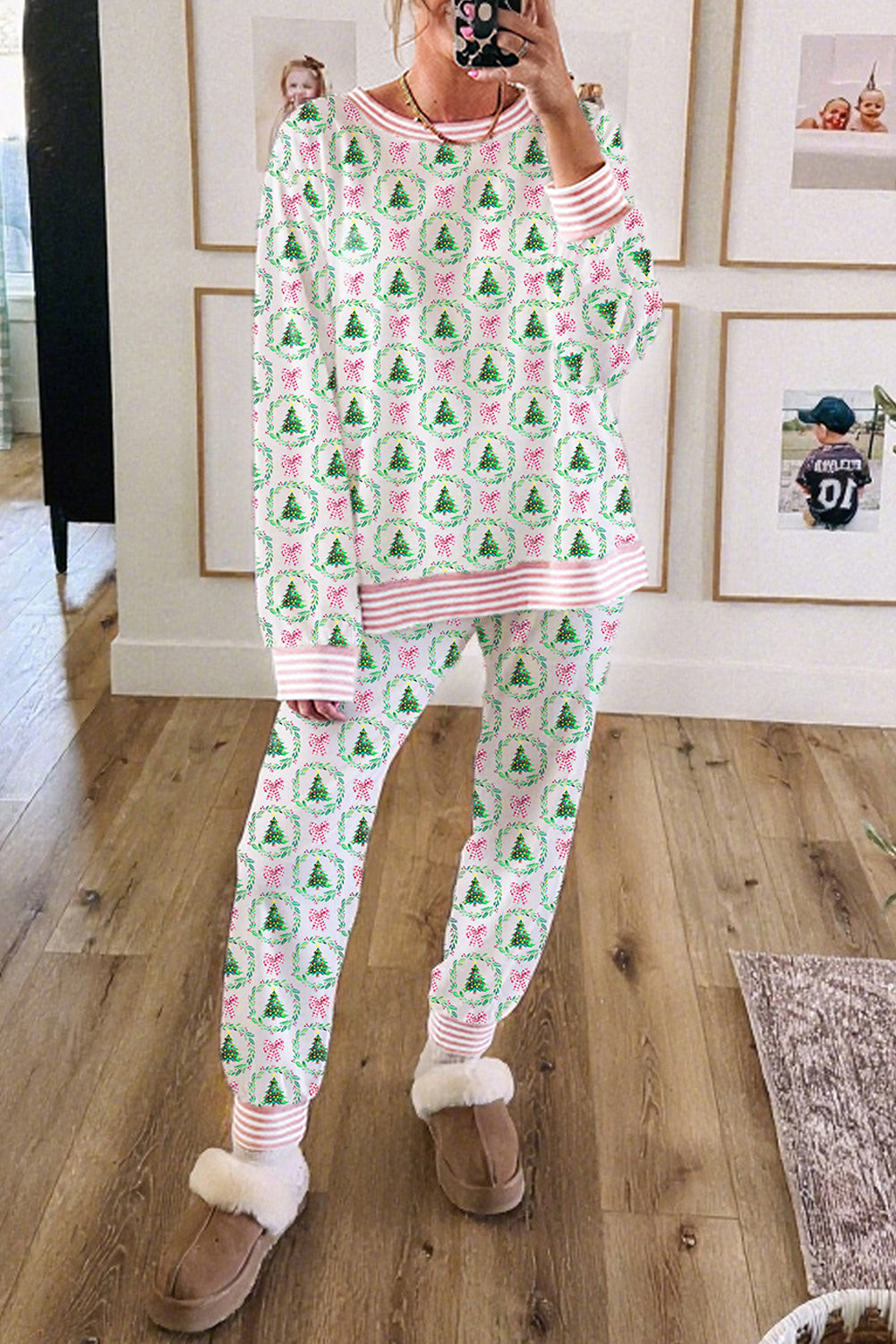 Christmas Tree Print Lounge Set