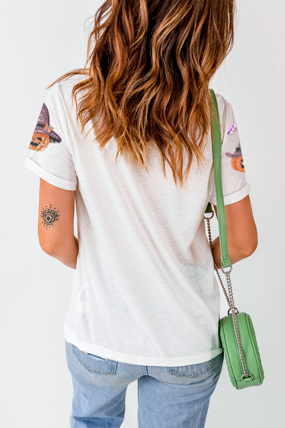 Pumpkin Witch Sequins Tee