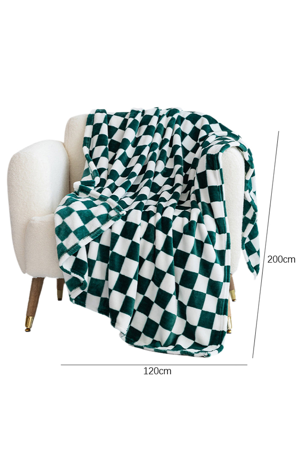 Orange Checkerboard Printed Soft Throw Blanket 120*200cm