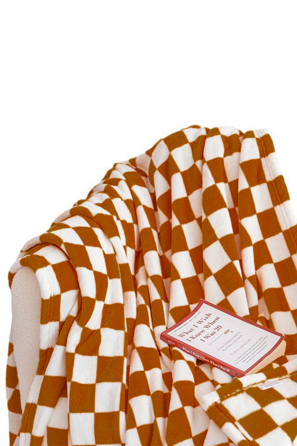 Orange Checkerboard Printed Soft Throw Blanket 120*200cm