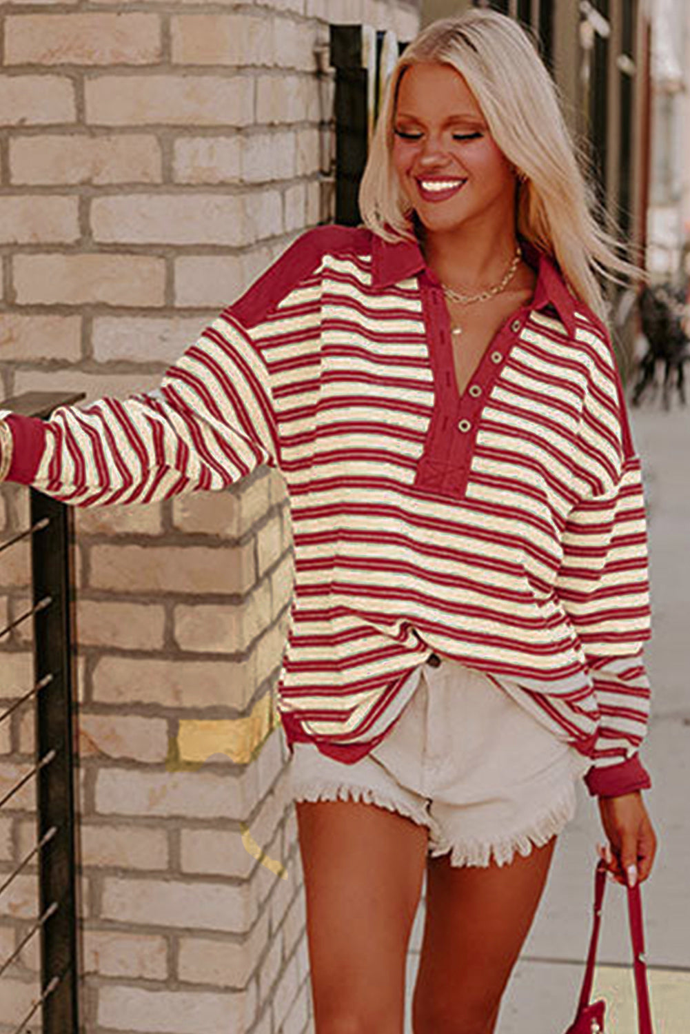 Red Stripe Top
