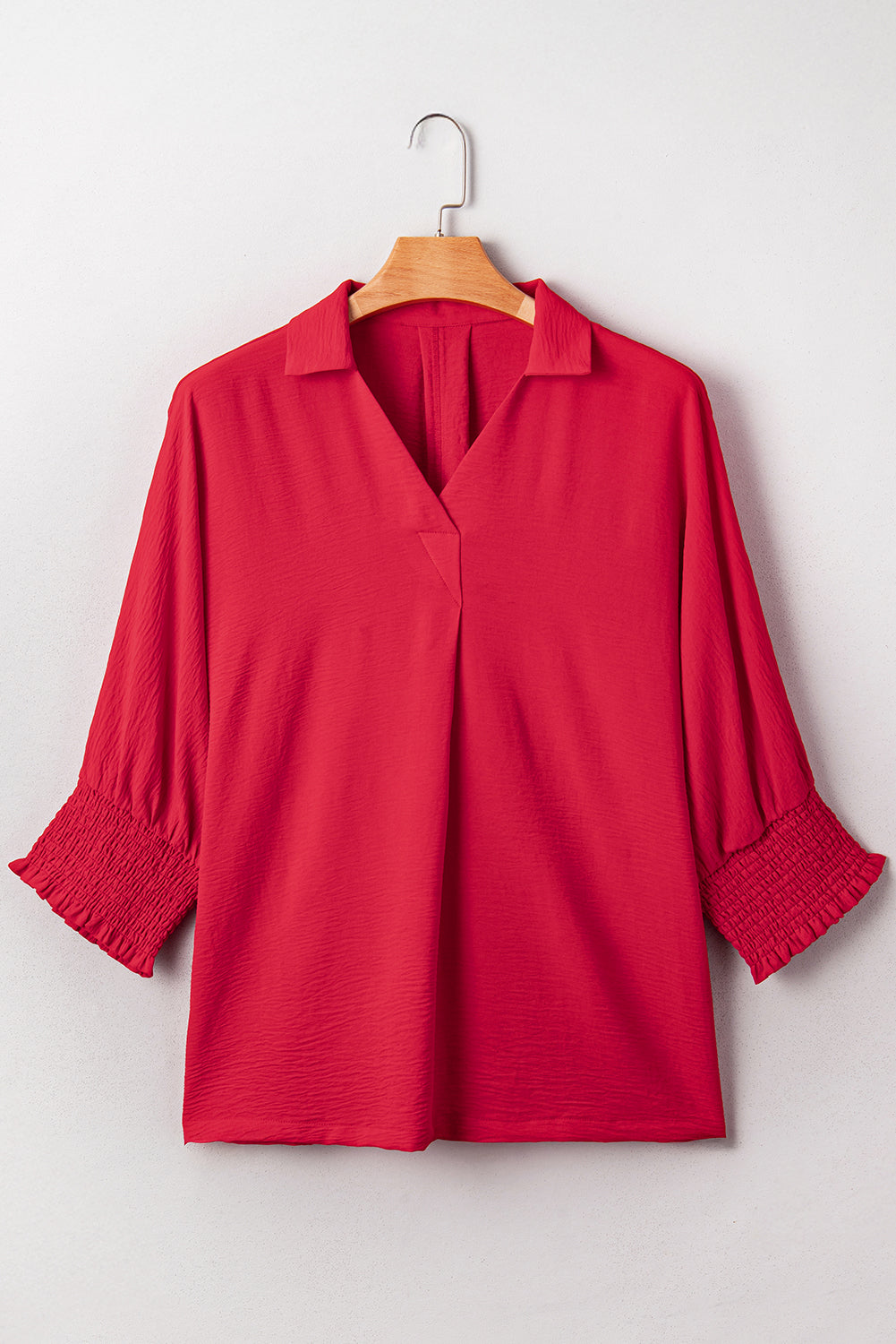 Fiery Red Plus Size Tunic Blouse