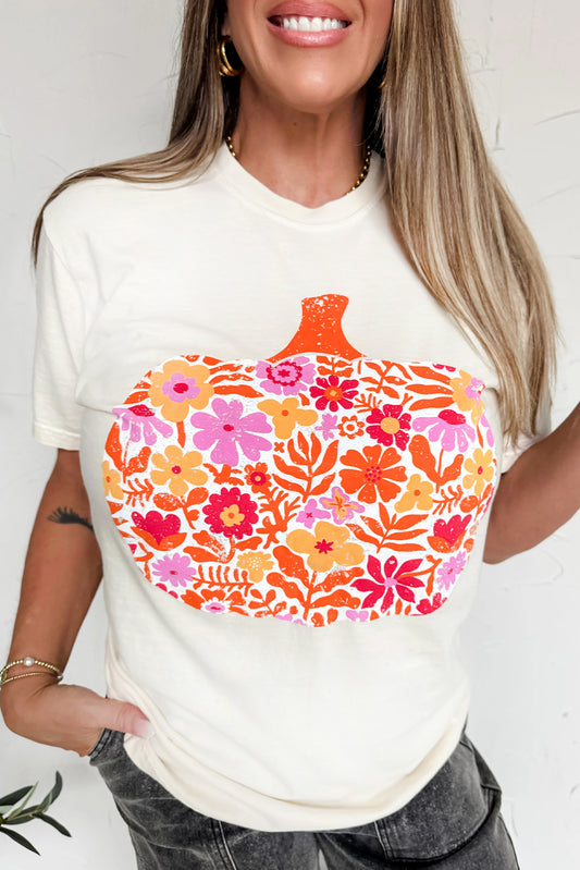 Floral Pumpkin Tee