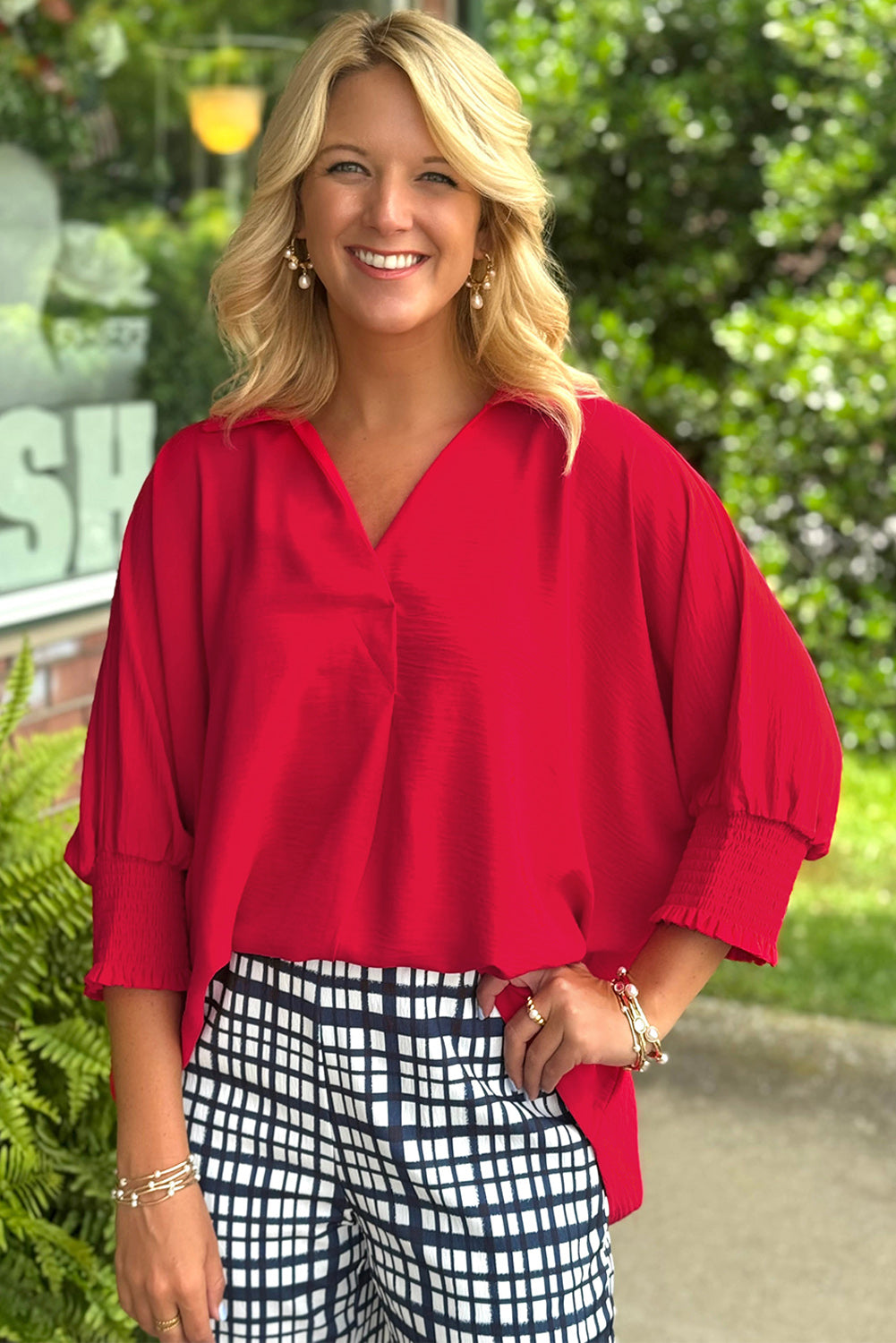 Fiery Red Tunic Top