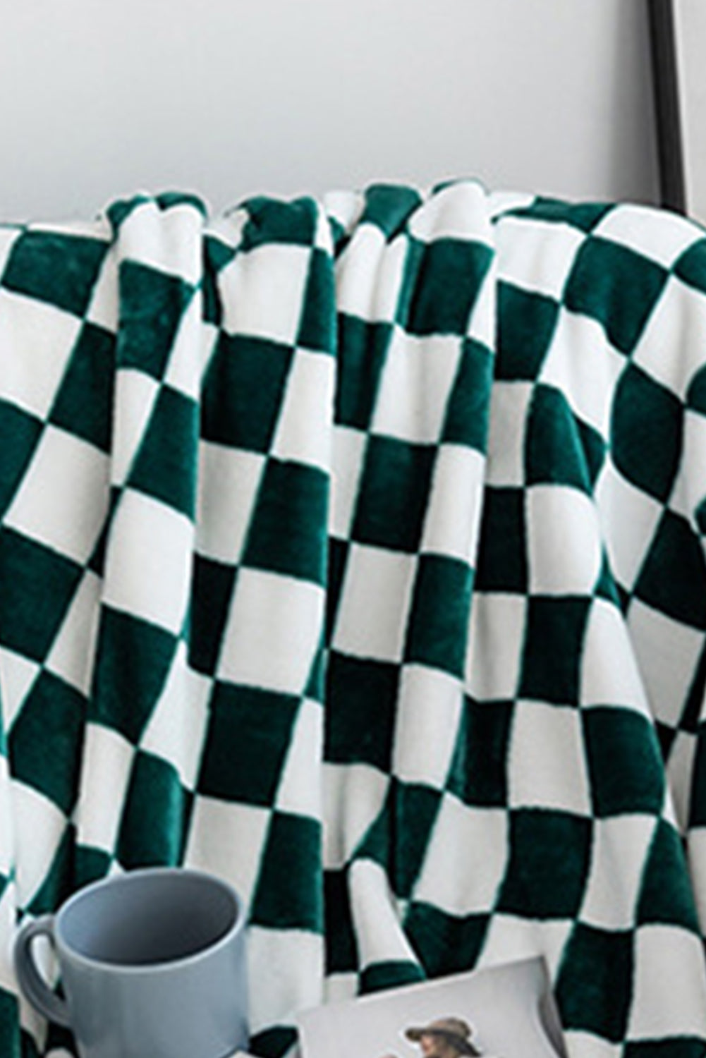 Orange Checkerboard Printed Soft Throw Blanket 120*200cm