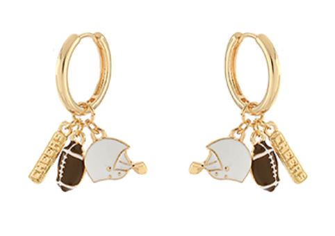 Football Charm Hoops