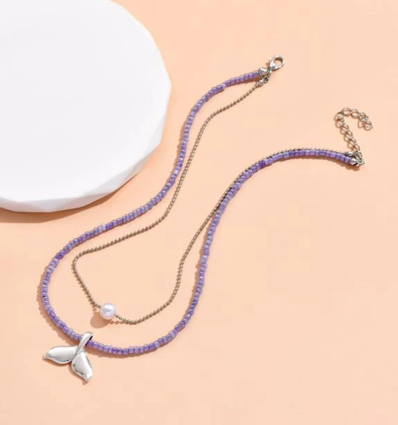 Fish Tail Layered Necklace