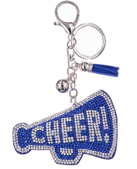 Cheer Megaphone Key Chain (Orange or Blue)