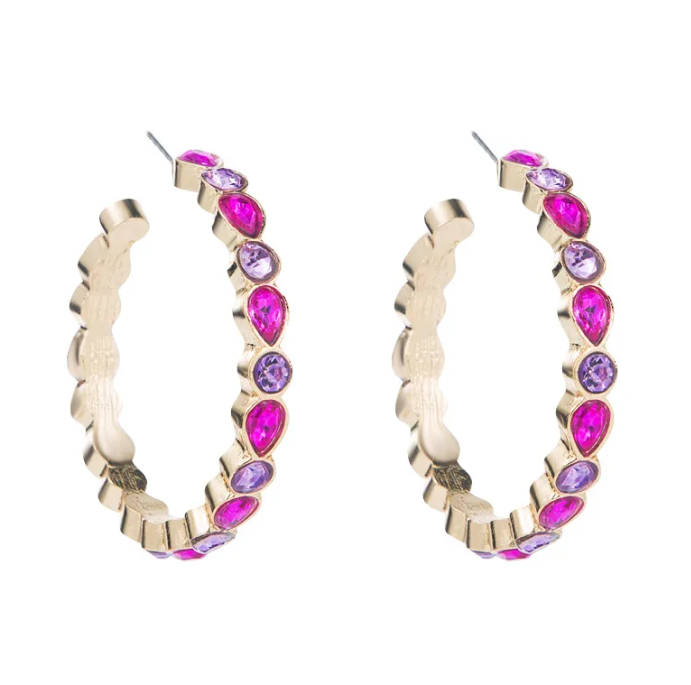 Rhinestone Hoop Earrings