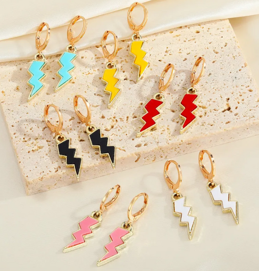 Lightning Bolt Retro Earrings