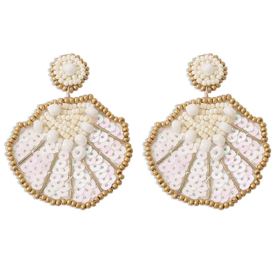 Oyster Beaded Earrings
