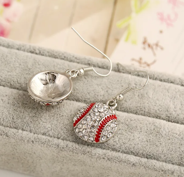 Rhinestone Sports Earrings
