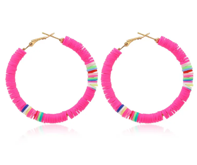 Retro Geometric Soft Clay Earrings